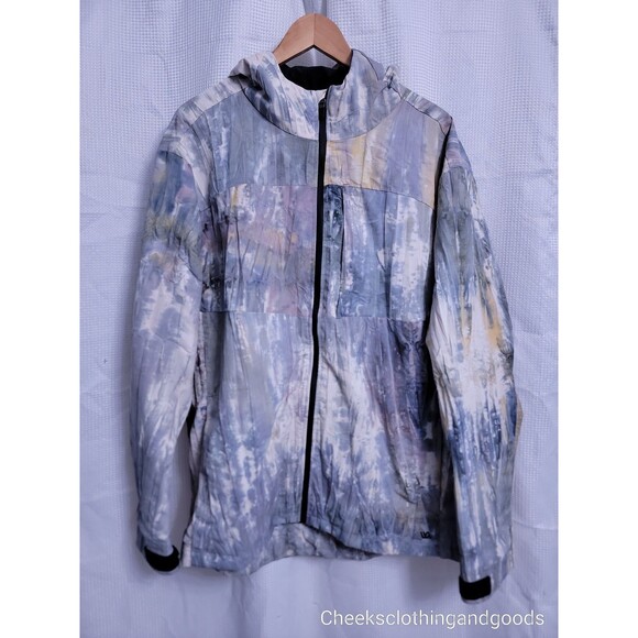 VRST Tie Dye Rain Jacket Mens size XXL Nylon Shell Full Zip with Hood $120 - Picture 1 of 9